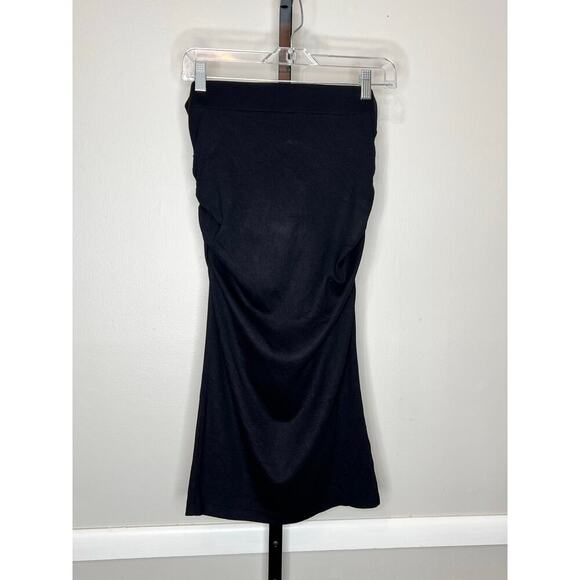 Michael Stars Rae High Waisted Ultra Rib Midi Skirt Black Women's Size Large NWT - Picture 3 of 9